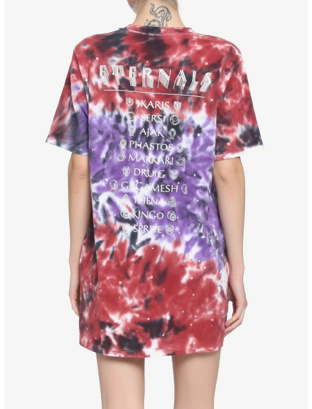 HUNIVERS Her Universe Marvel Eternals Cosmic Tie-Dye T-Shirt Dress - Image 2