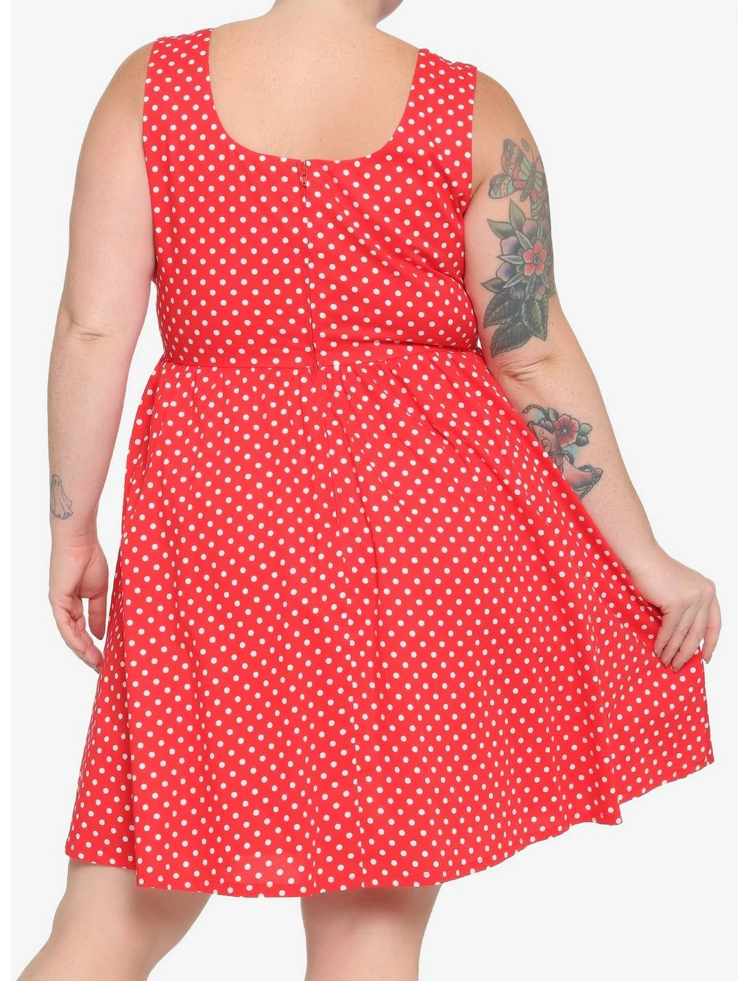 HUNIVERS Her Universe Disney Minnie Mouse Polka Dots Babydoll Dress Plus Size - Image 3