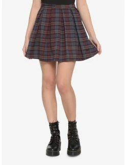 HUNIVERS The Umbrella Academy Plaid Pleated Skirt