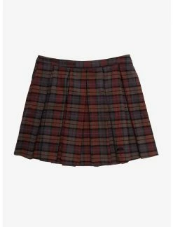 HUNIVERS The Umbrella Academy Plaid Pleated Skirt Plus Size