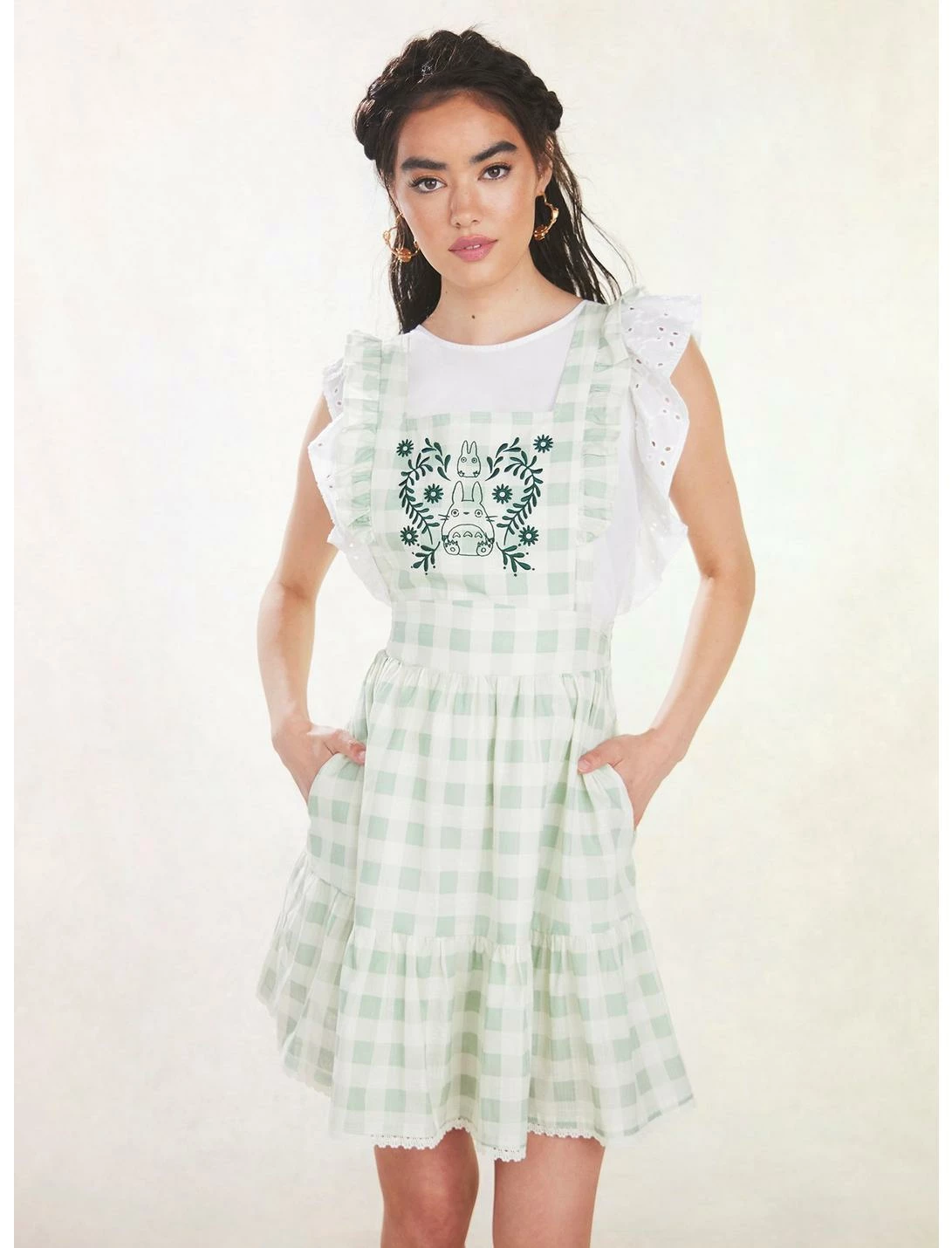HUNIVERS Her Universe My Neighbor Totoro Gingham Pinafore Skirtall
