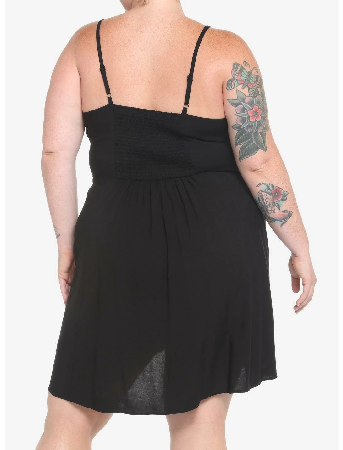 HUNIVERS Black Empire Slit Dress Plus Size - Image 3