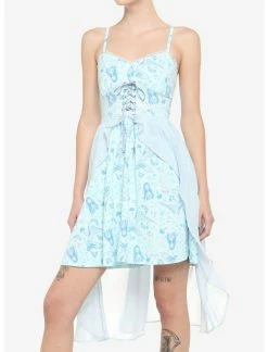 HUNIVERS Corpse Bride Emily Flowy Lace-Up Cami Dress