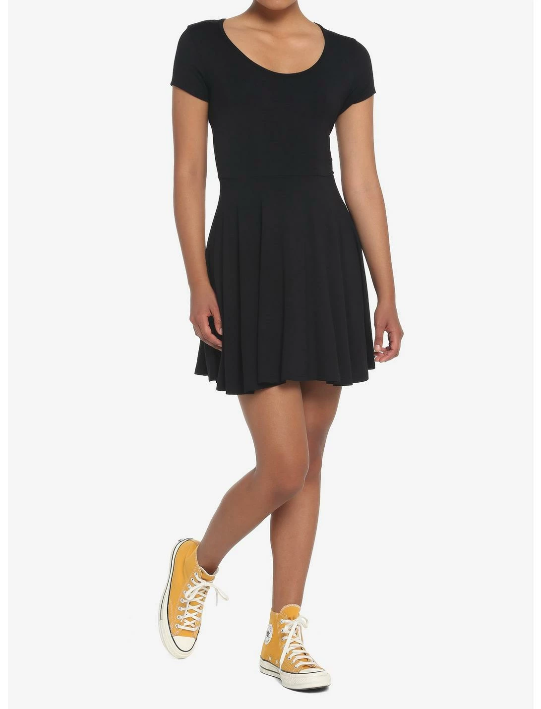 HUNIVERS Black Skater Dress - Image 2