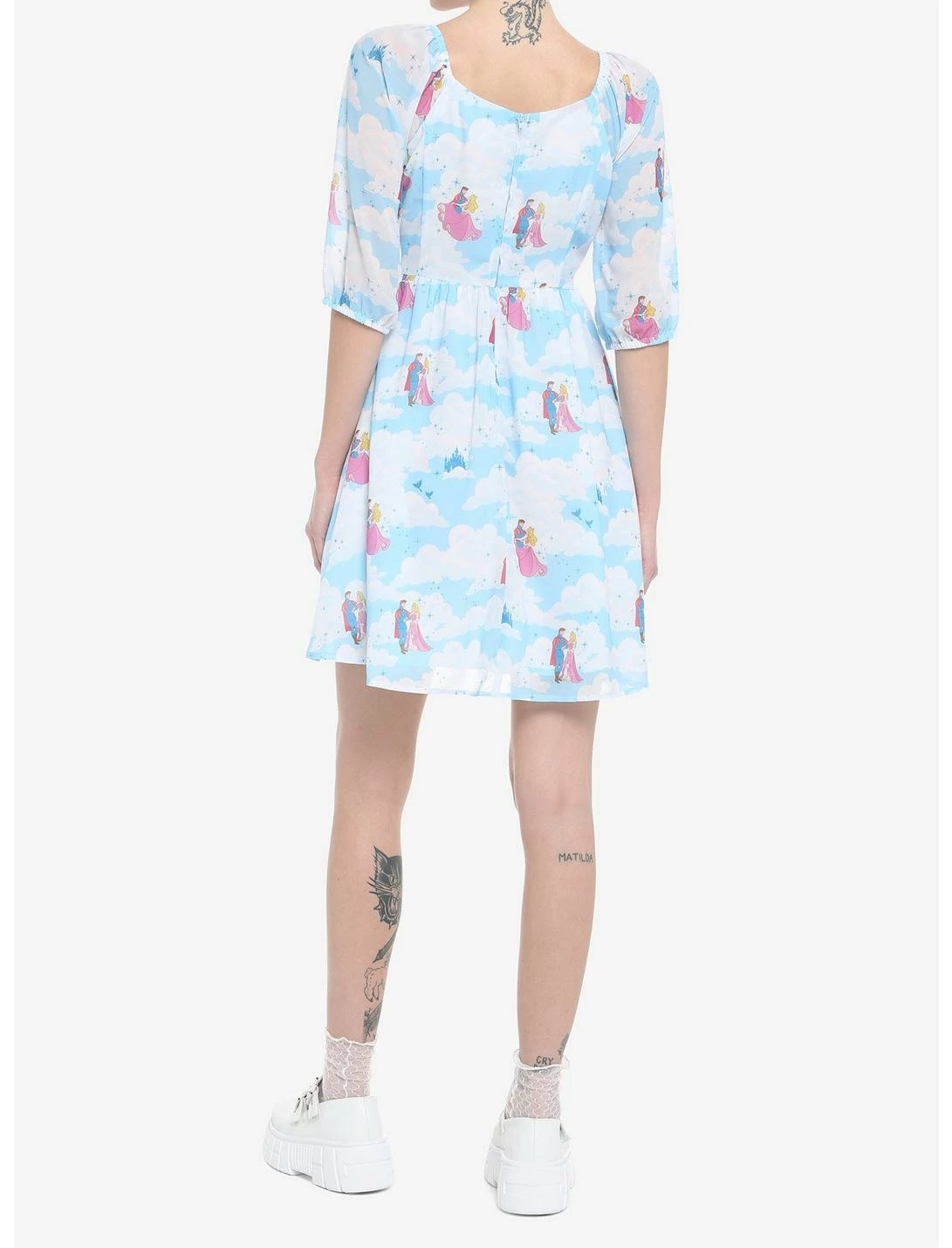 HUNIVERS Disney Sleeping Beauty Clouds Long-Sleeve Dress - Image 3