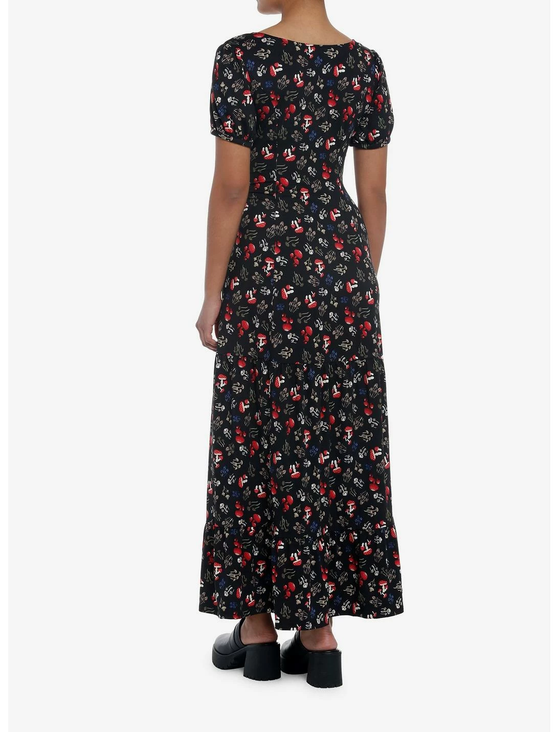Null Mushrooms Allover Print Empire Waist Midi Dress - Image 3