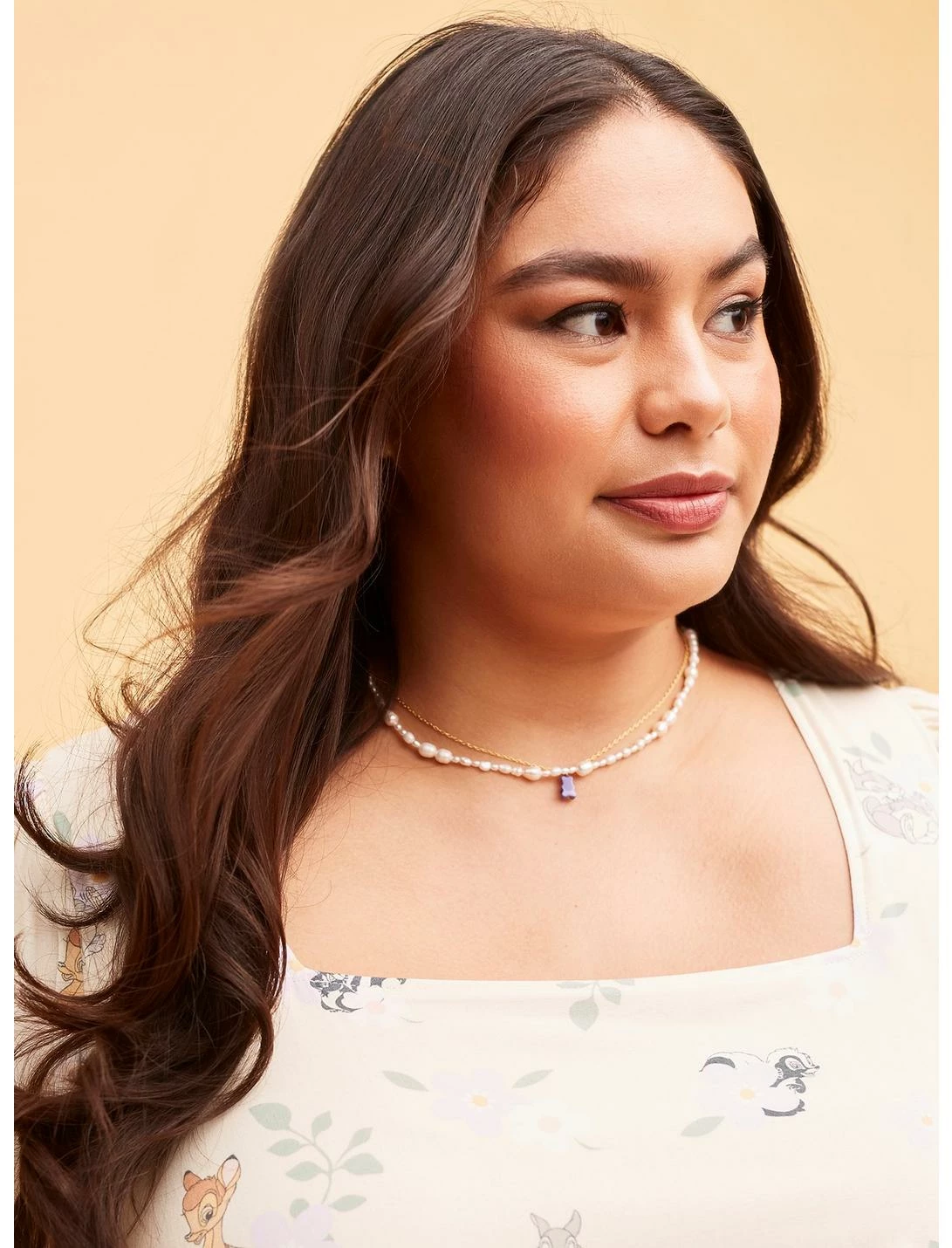 HUNIVERS Her Universe Disney Bambi Floral Sweetheart Tiered Dress Plus Size - Image 4