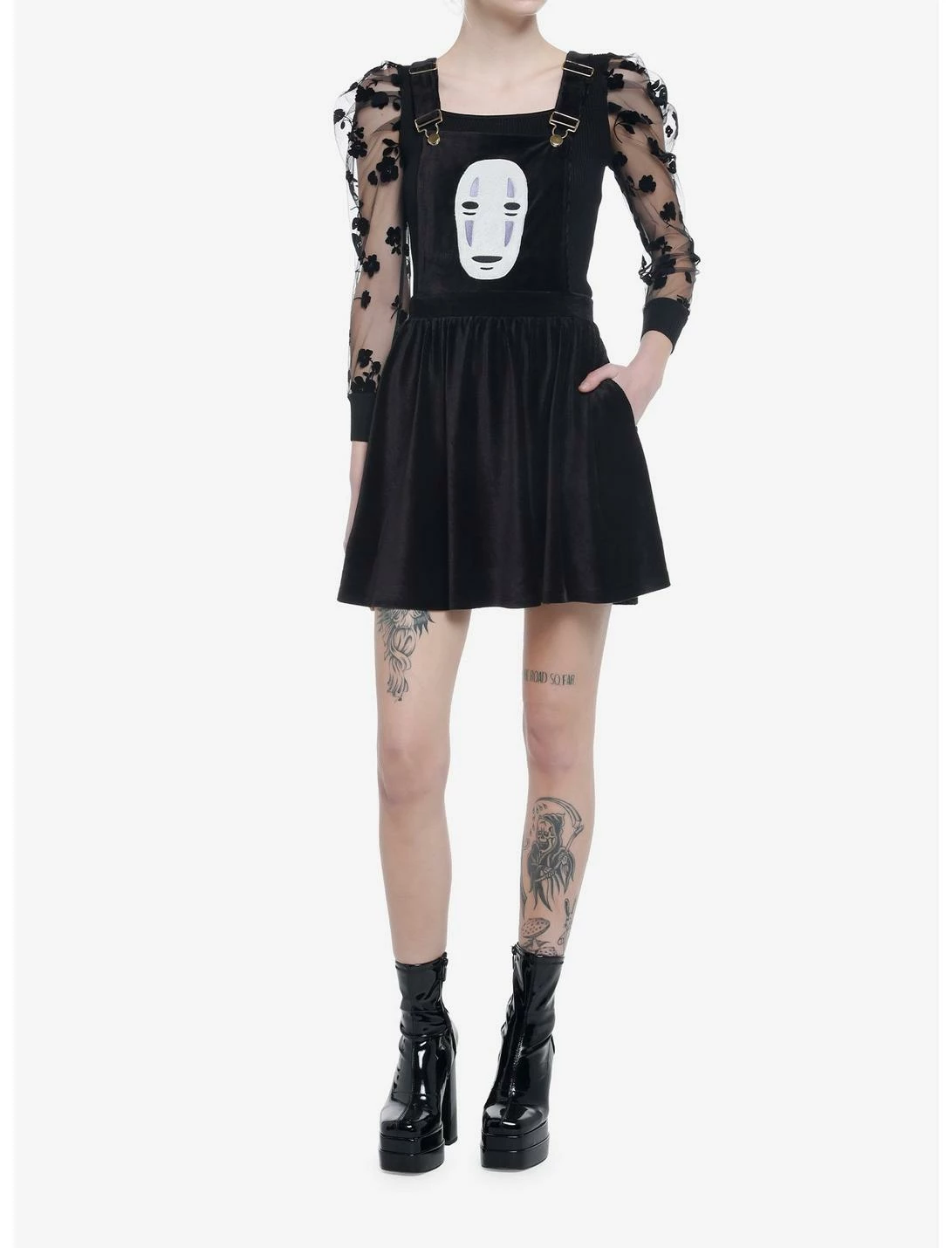 HUNIVERS Studio Ghibli Spirited Away No-Face Velvet Skirtall - Image 2