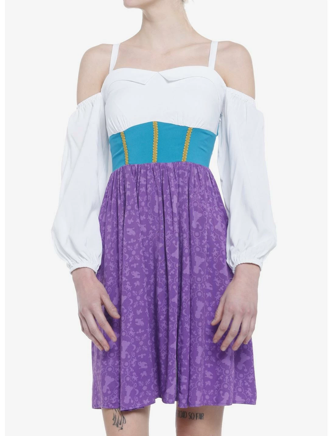 HUNIVERS Disney The Hunchback Of Notre Dame Esmeralda Cold Shoulder Dress