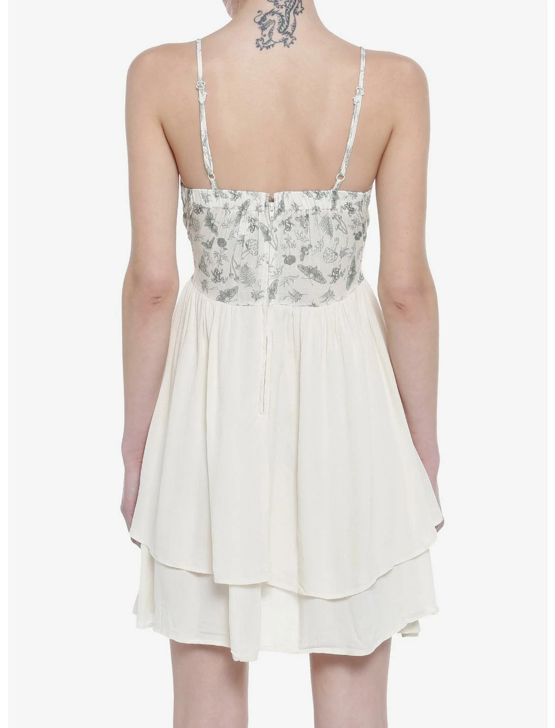 Null Cottagecore Ivory Strappy Tiered Dress - Image 3