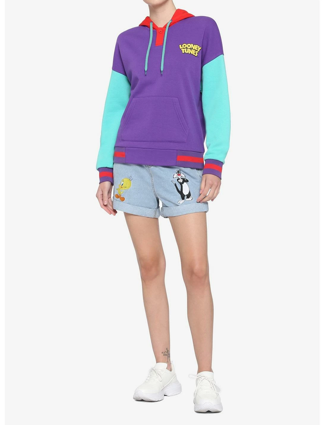 HUNIVERS Looney Tunes Color-Block Hoodie - Image 3