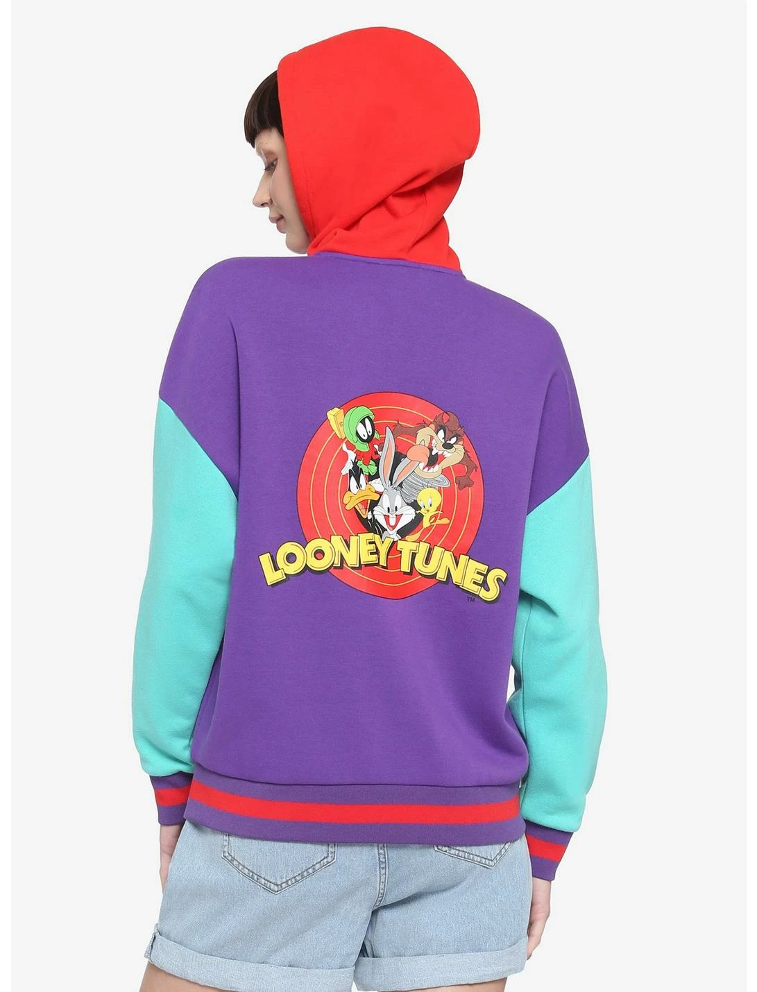 HUNIVERS Looney Tunes Color-Block Hoodie