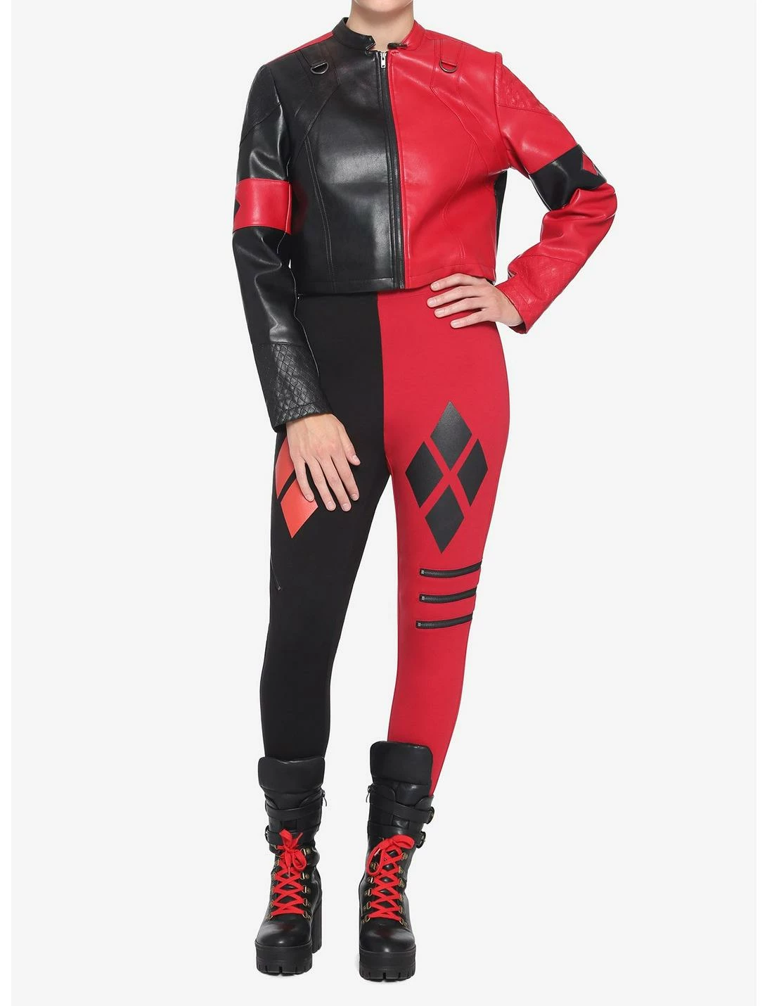 HUNIVERS DC Comics The Suicide Squad Harley Quinn Live Fast Die Clown Jacket - Image 3