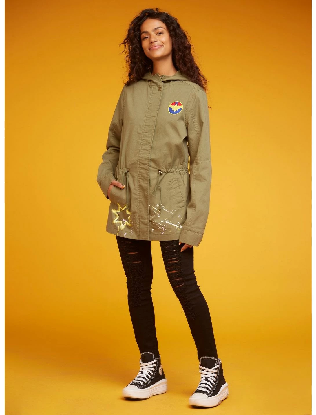 HUNIVERS Her Universe Marvel Ms. Marvel Patch Anorak Jacket - Image 2