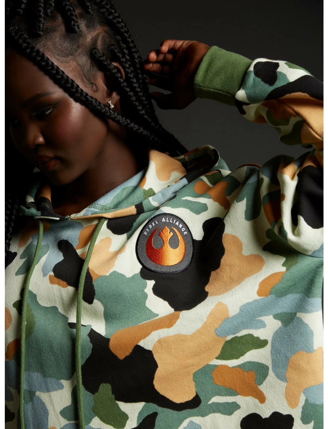 HUNIVERS Her Universe Star Wars Camo Semi-Crop Hoodie Her Universe Exclusive - Image 4