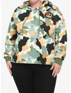 HUNIVERS Her Universe Star Wars Camo Semi-Crop Hoodie Plus Size Her Universe Exclusive