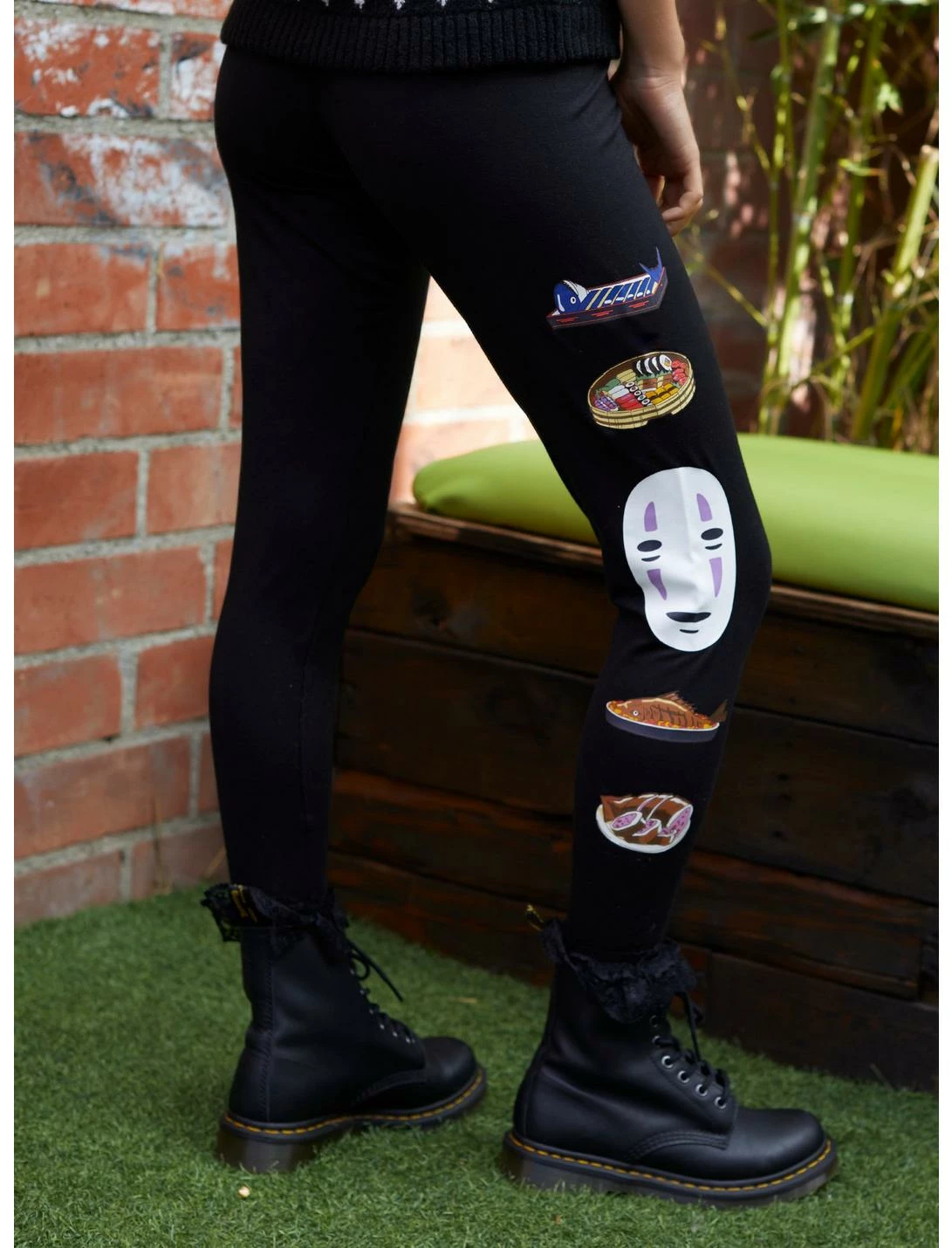 HUNIVERS Studio Ghibli No-Face Food Leggings - Image 2