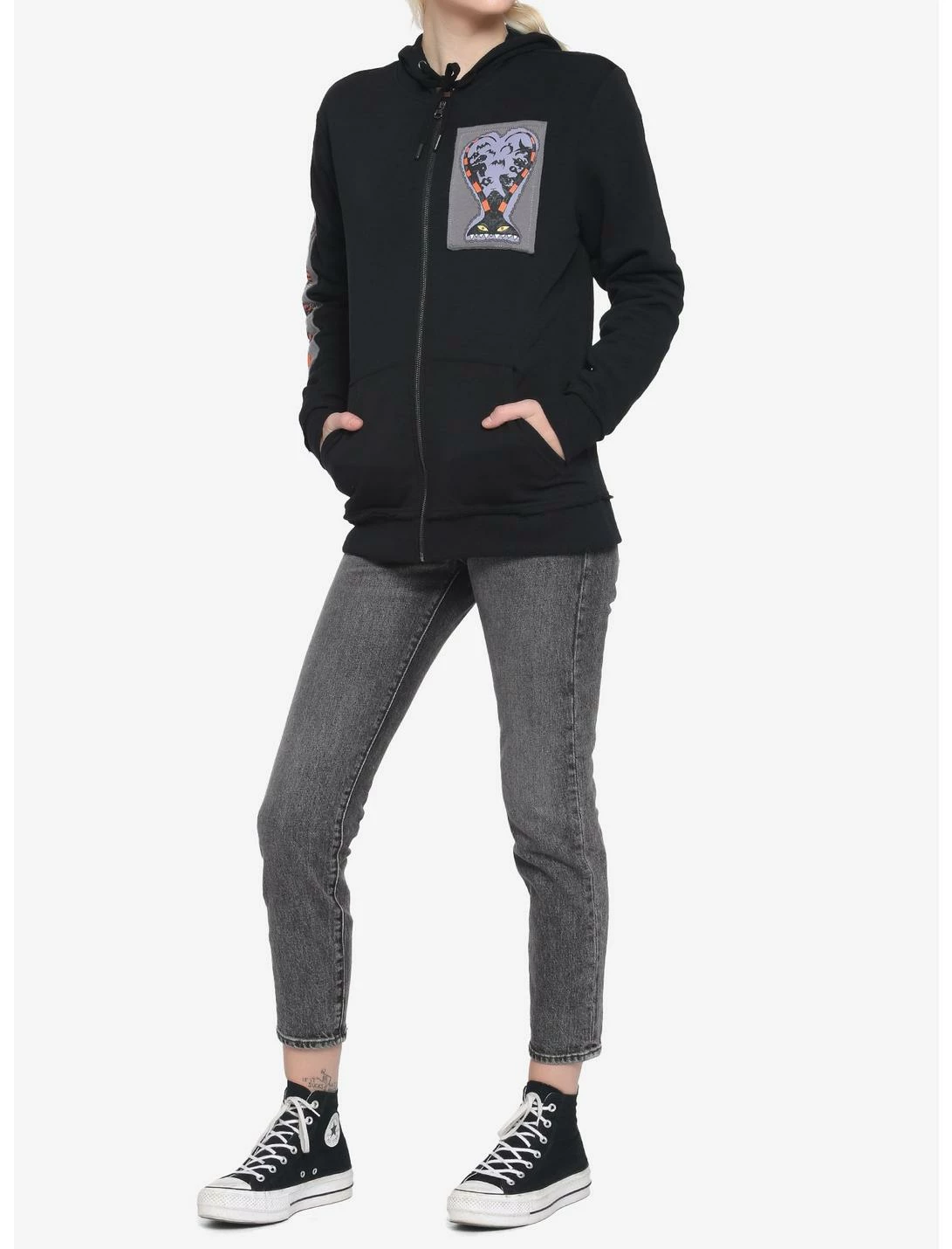 HUNIVERS The Nightmare Before Christmas Patches Zip-Up Hoodie - Image 3