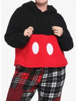 HUNIVERS Disney Mickey Mouse Sherpa Hoodie Plus Size