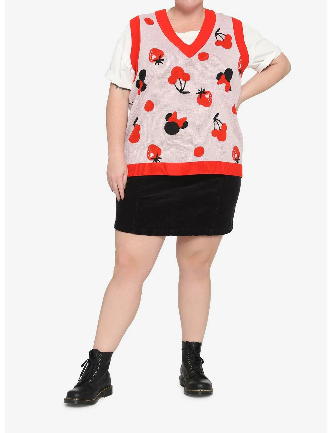 HUNIVERS Her Universe Disney Minnie Mouse Fruit Sweater Vest Plus Size - Image 2