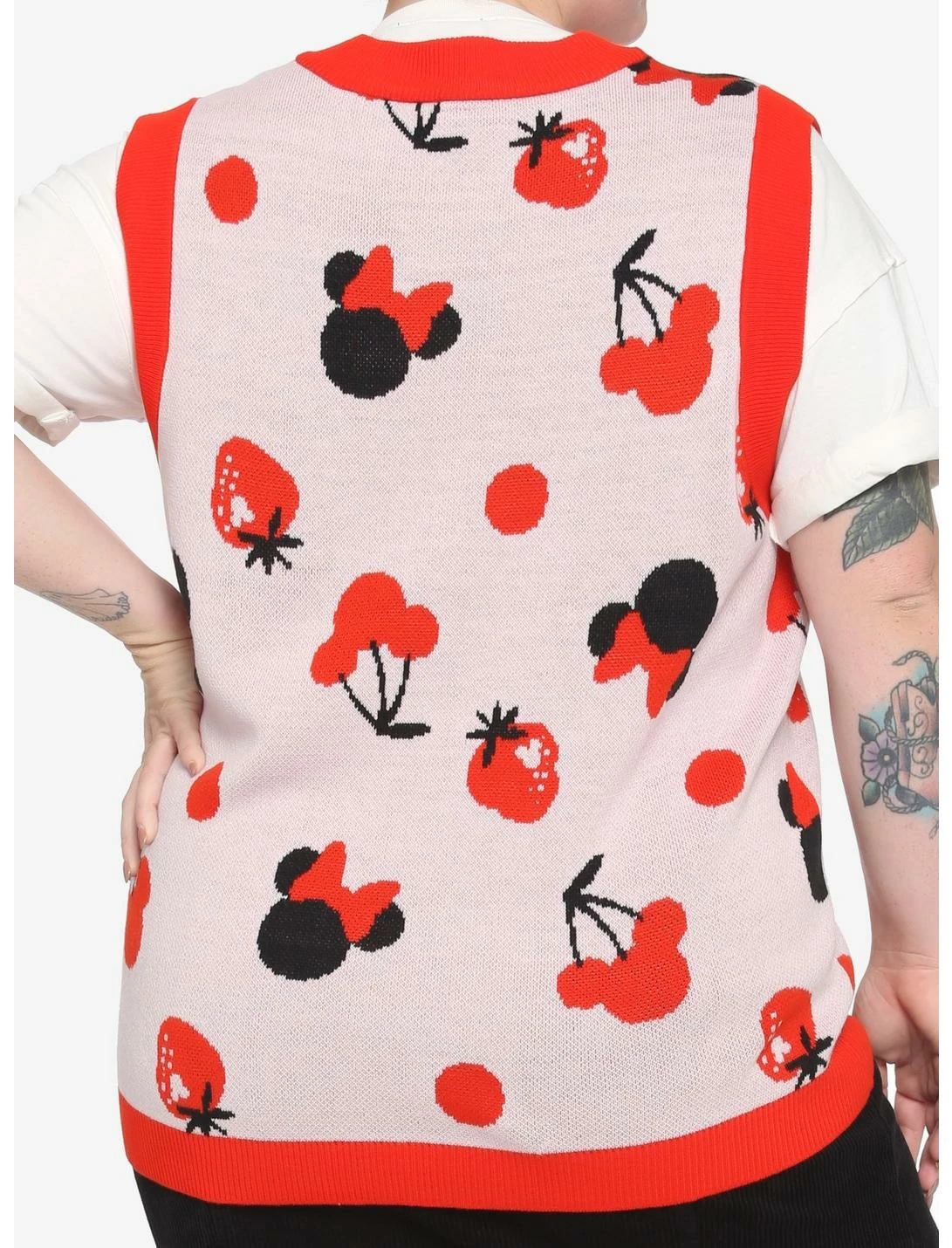HUNIVERS Her Universe Disney Minnie Mouse Fruit Sweater Vest Plus Size - Image 3
