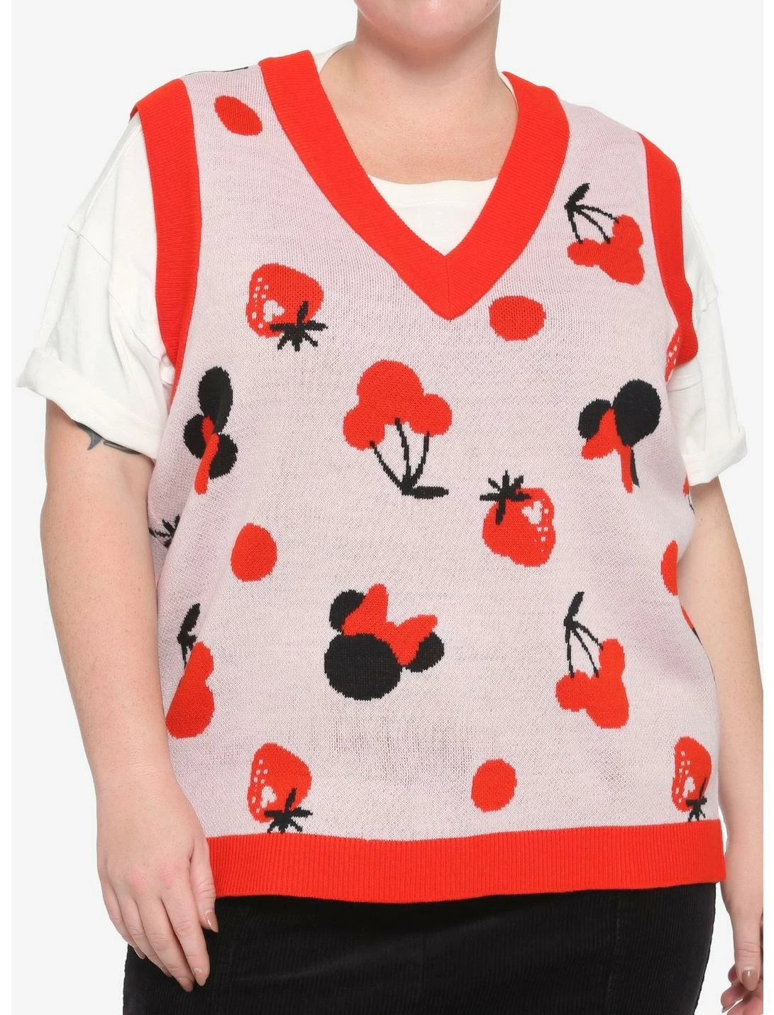 HUNIVERS Her Universe Disney Minnie Mouse Fruit Sweater Vest Plus Size