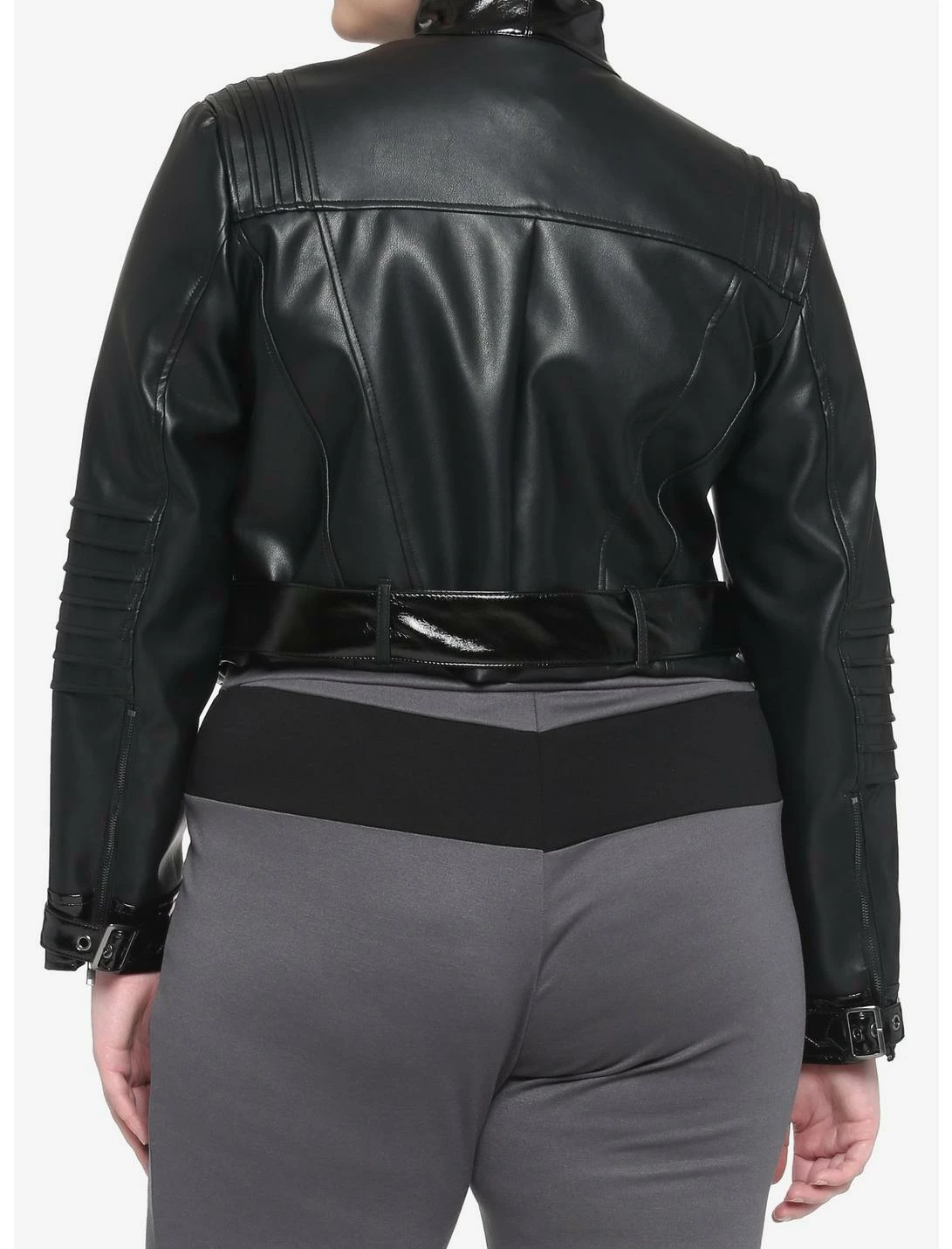 HUNIVERS DC Comics The Batman Catwoman Faux Leather Jacket Plus Size - Image 3