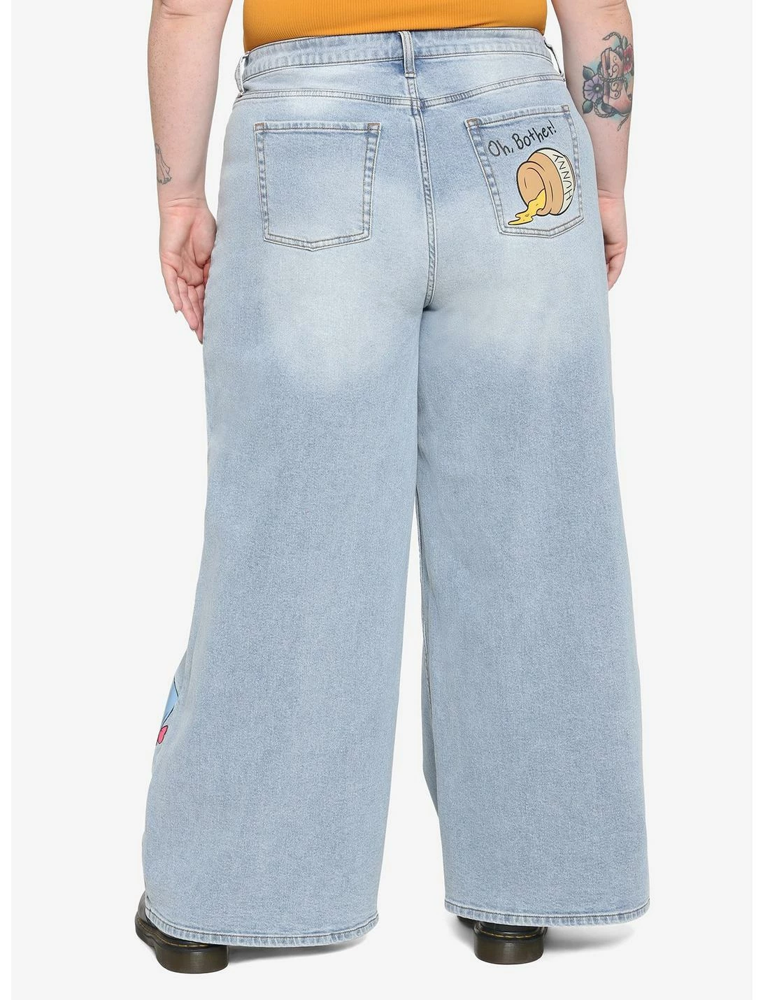 HUNIVERS Disney Winnie The Pooh Characters Straight Leg Jeans Plus Size - Image 2