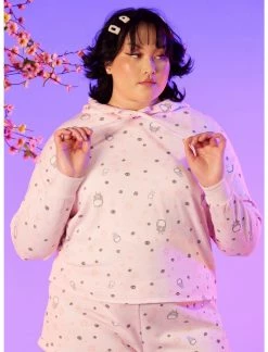 HUNIVERS Her Universe Studio Ghibli My Neighbor Totoro Cherry Blossom Crop Hoodie Plus Size