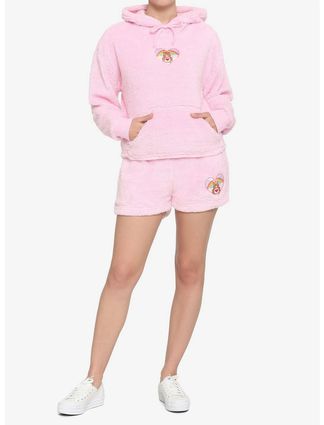 HUNIVERS Care Bears Tenderheart Bear Fuzzy Skimmer Hoodie - Image 2