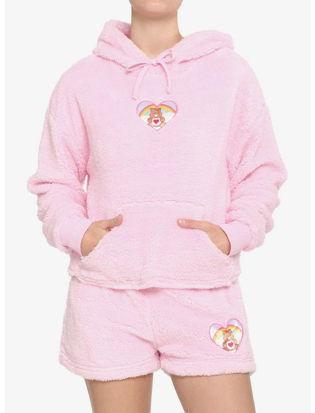 HUNIVERS Care Bears Tenderheart Bear Fuzzy Skimmer Hoodie