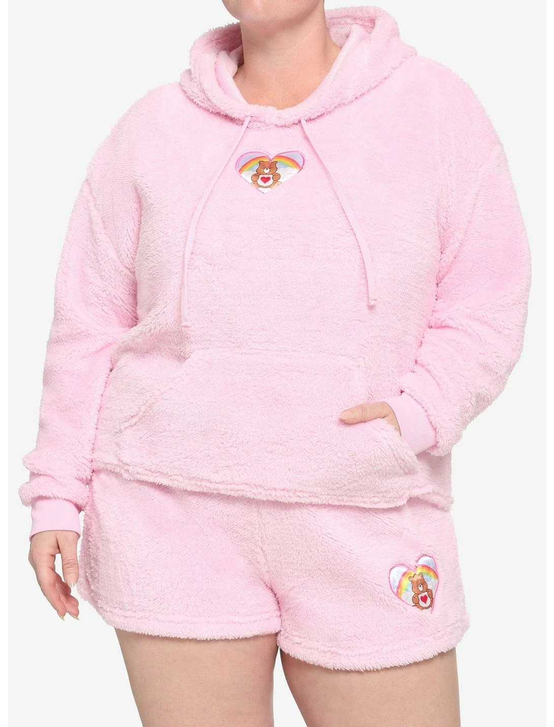 HUNIVERS Care Bears Tenderheart Bear Fuzzy Skimmer Hoodie Plus Size