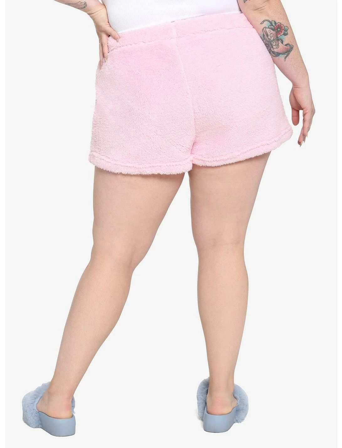 HUNIVERS Care Bears Tenderheart Bear Fuzzy Lounge Shorts Plus Size - Image 2