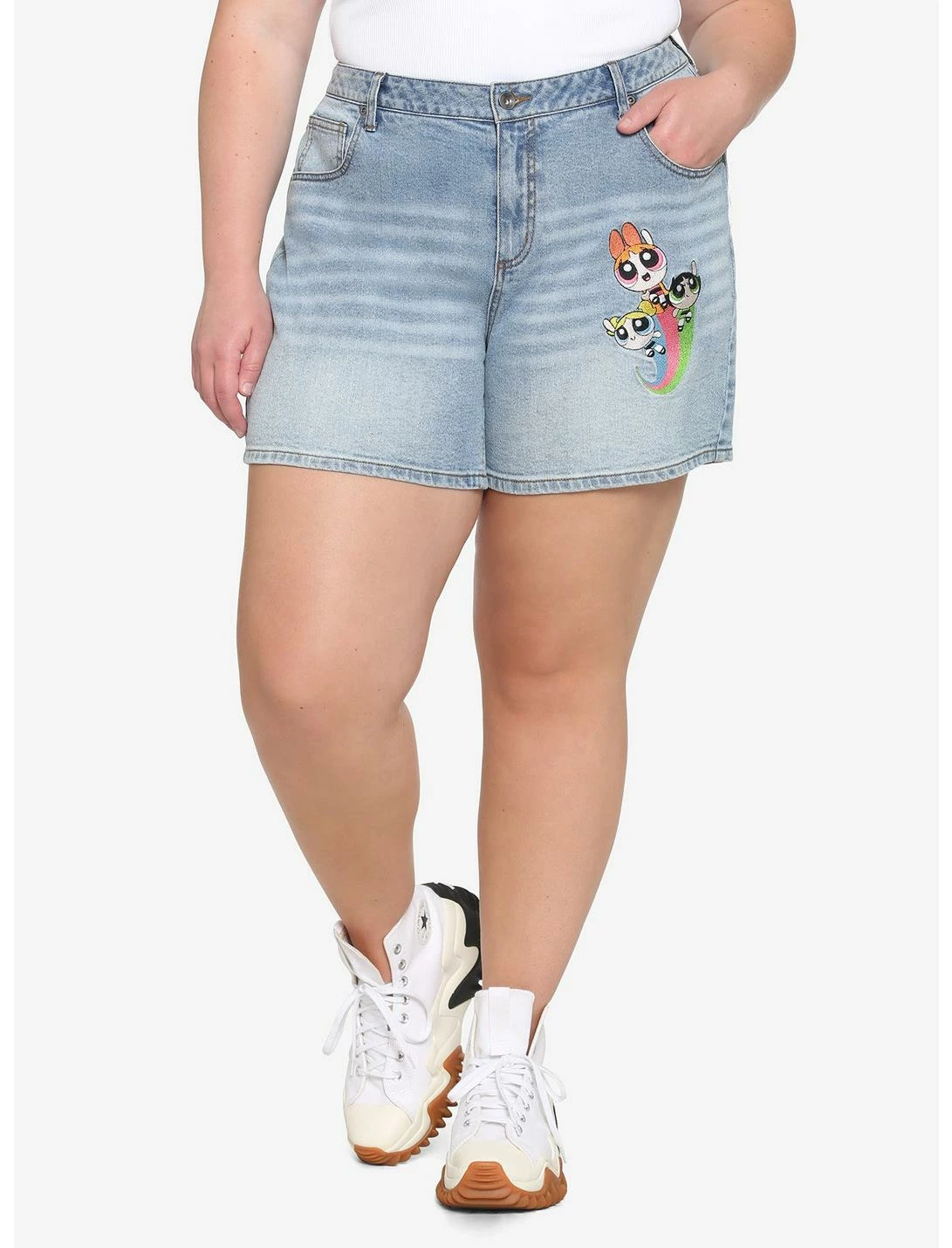 HUNIVERS The Powerpuff Girls Trio Mom Shorts Plus Size