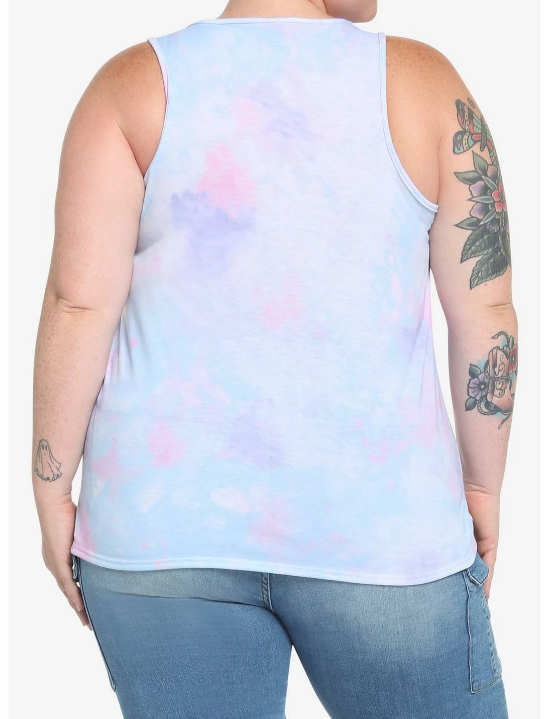 HUNIVERS Disney Alice In Wonderland Watercolor Tie-Dye Tank Top Plus Size - Image 3