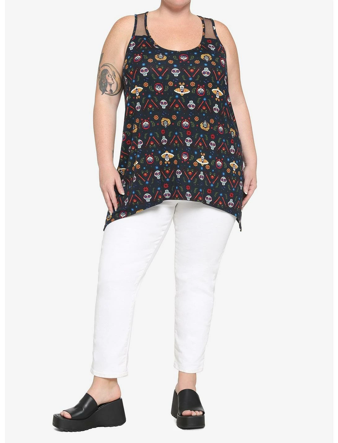 HUNIVERS Disney Pixar Coco Shark Bite Tank Top Plus Size - Image 2