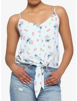 HUNIVERS Disney Lilo & Stitch Floral Skimmer Tie-Front Cami