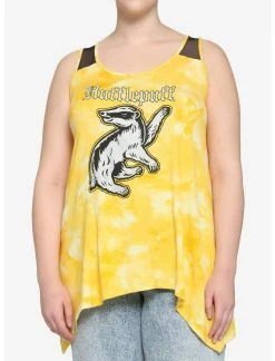 HUNIVERS Harry Potter Hufflepuff Tie-Dye Tank Top Plus Size