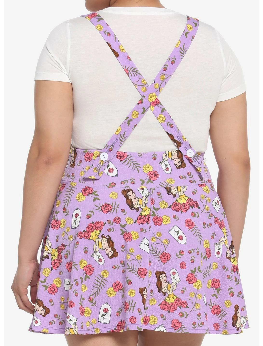 HUNIVERS Disney Beauty And The Beast Roses Suspender Skirt Plus Size - Image 3