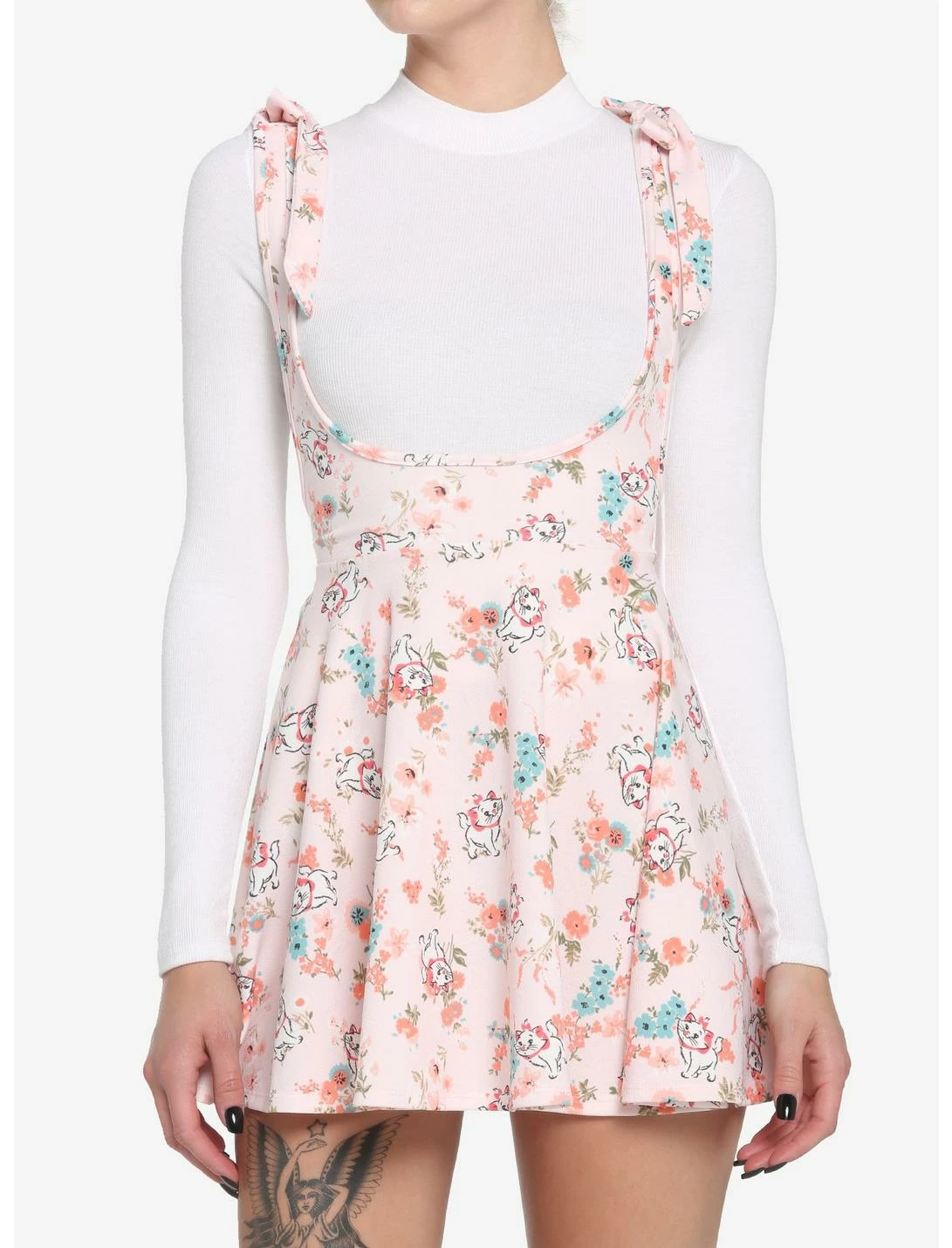 HUNIVERS Disney The Aristocats Marie Floral Suspender Skirt