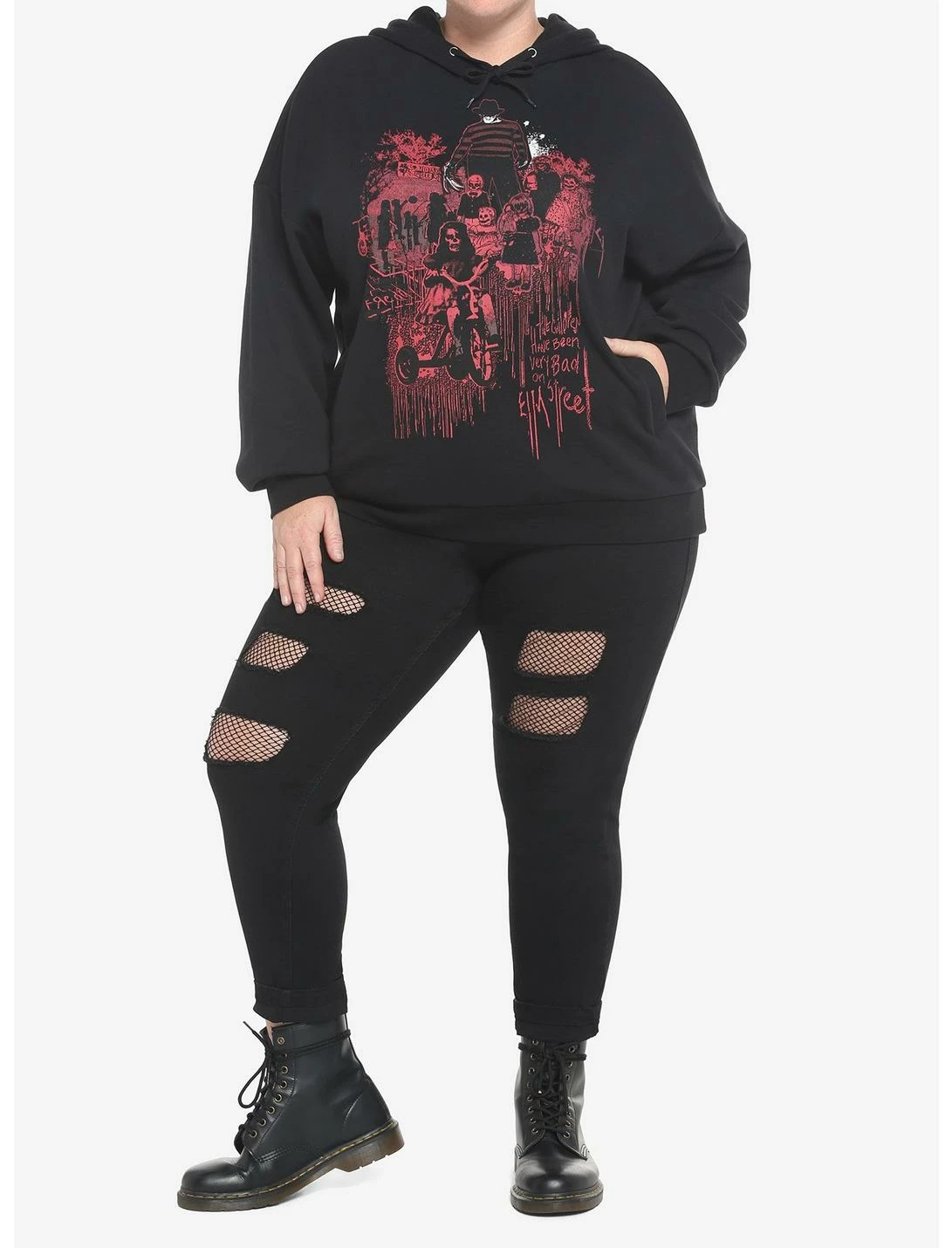 HUNIVERS A Nightmare On Elm Street The Children Have Been Very Bad Hoodie Plus Size - Image 2