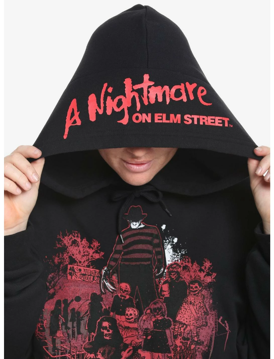 HUNIVERS A Nightmare On Elm Street The Children Have Been Very Bad Hoodie Plus Size - Image 5