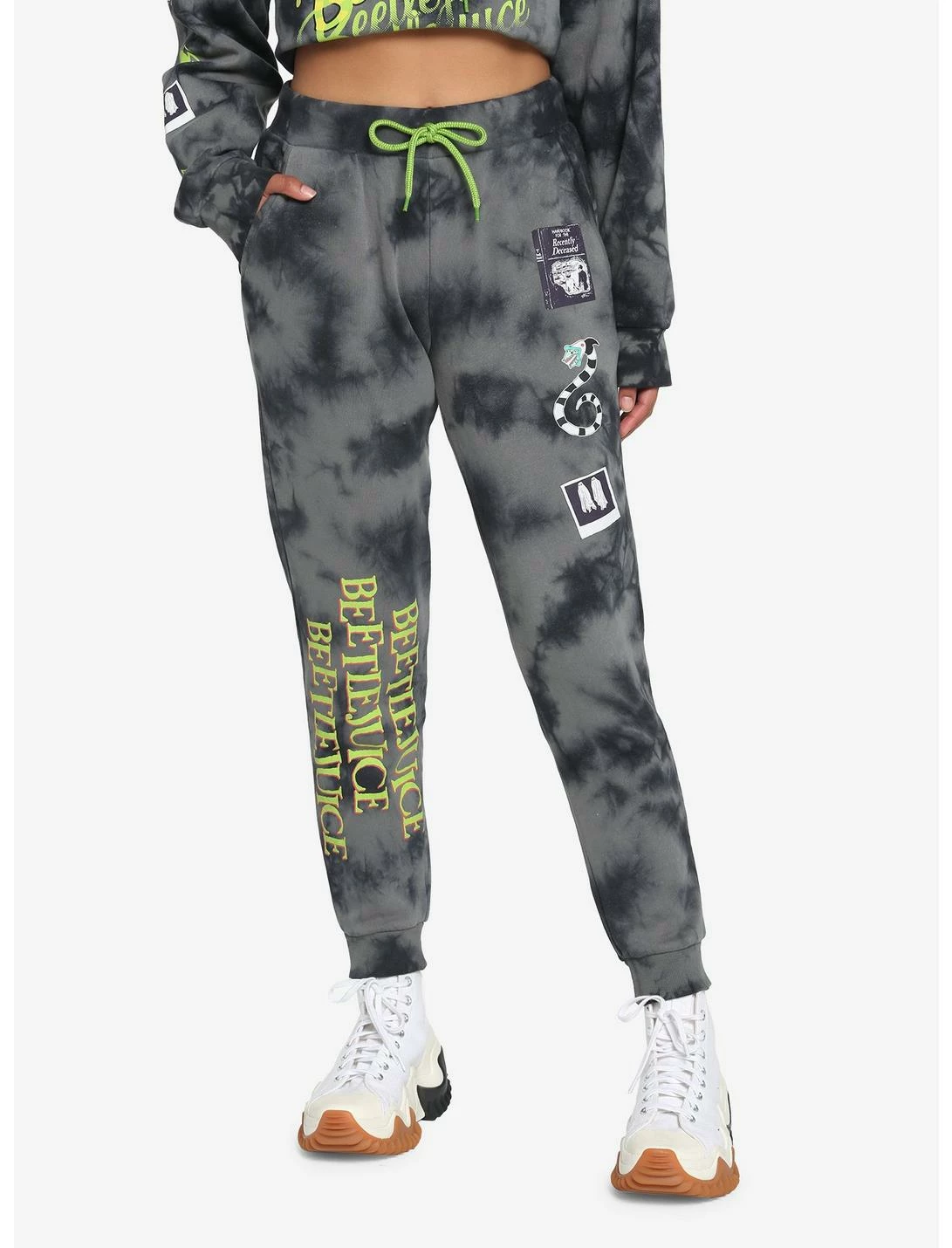 HUNIVERS Beetlejuice Icons Tie-Dye Sweatpants