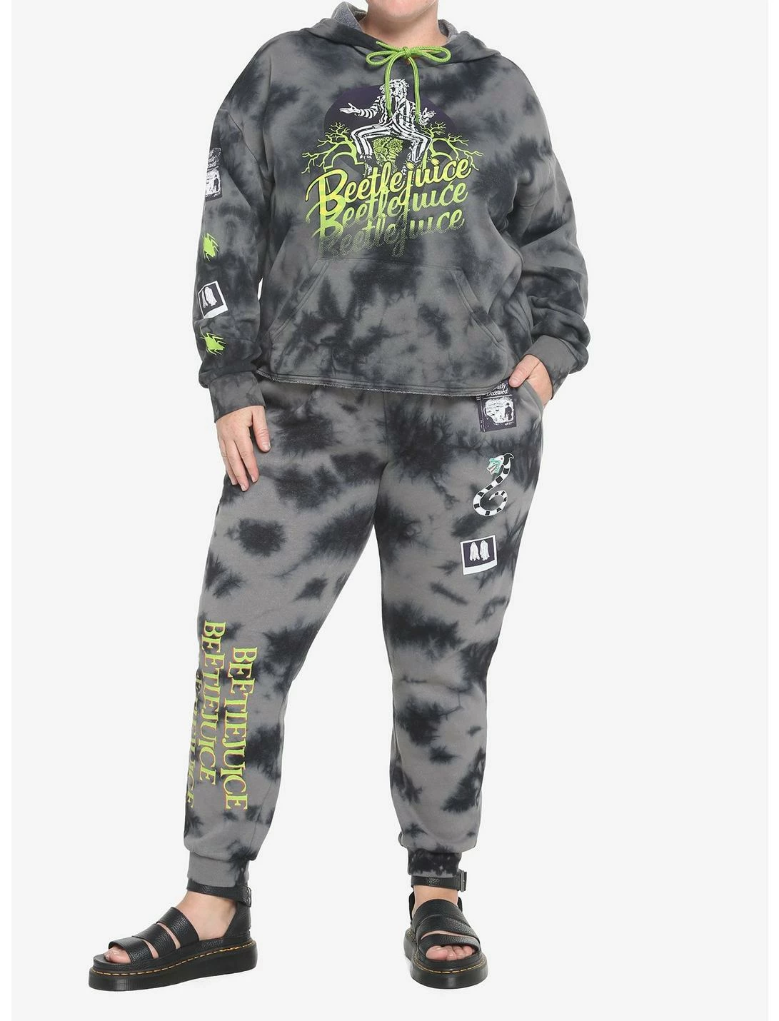HUNIVERS Beetlejuice Icons Tie-Dye Sweatpants Plus Size - Image 2