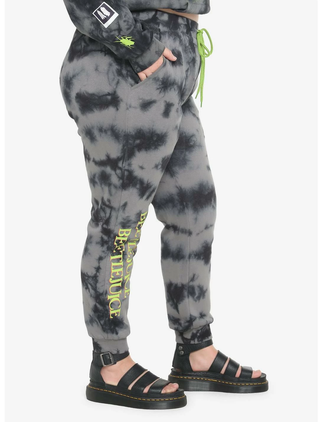 HUNIVERS Beetlejuice Icons Tie-Dye Sweatpants Plus Size - Image 5