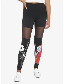 HUNIVERS The Nightmare Before Christmas Jack & Sally Mesh Leggings