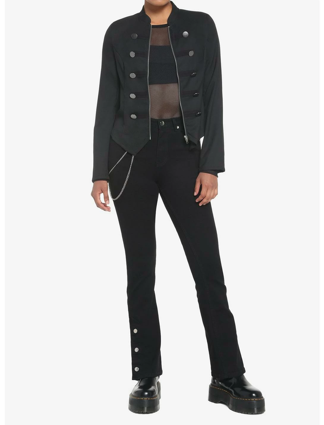 HUNIVERS Black Military Jacket - Image 2