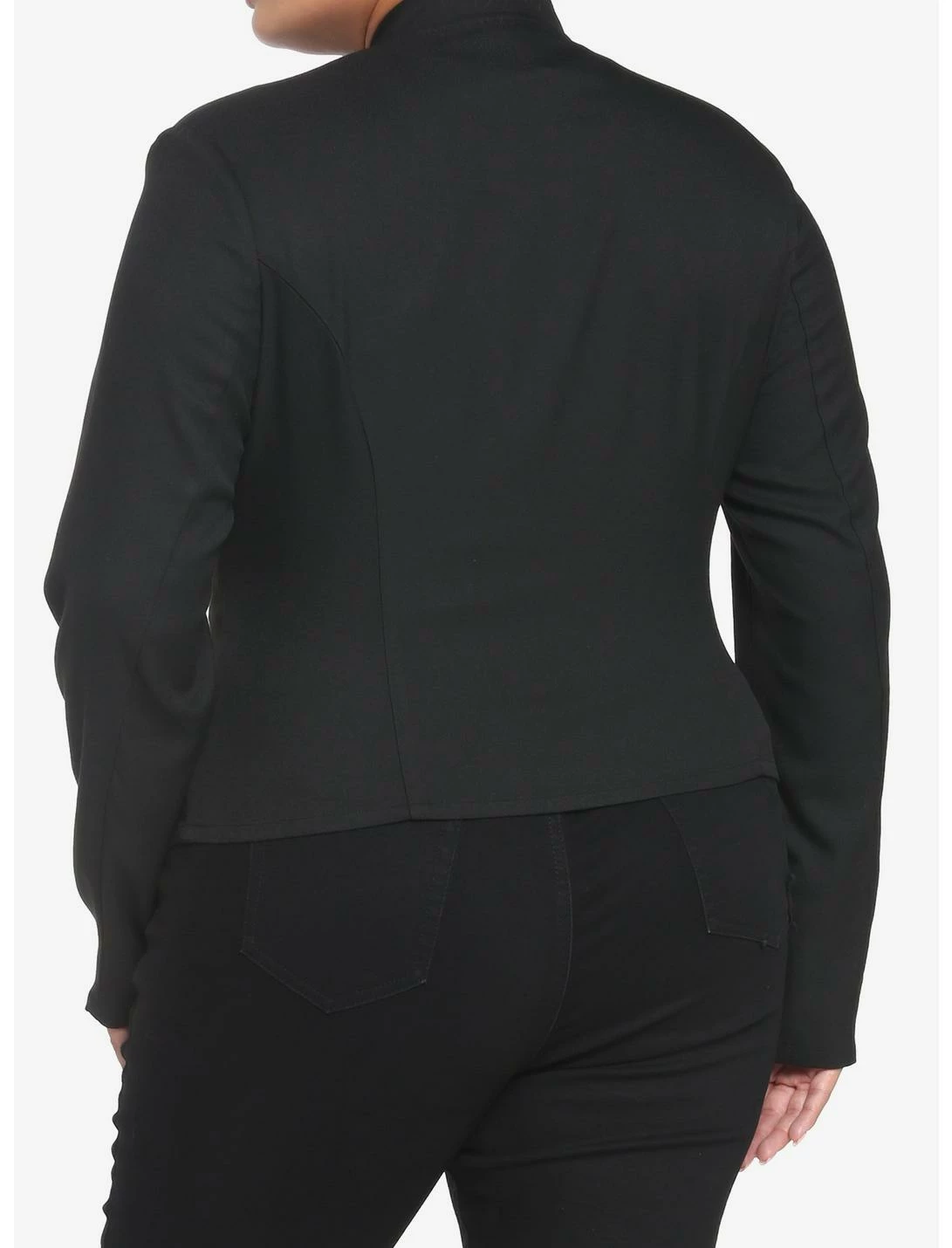 HUNIVERS Black Military Jacket Plus Size - Image 3