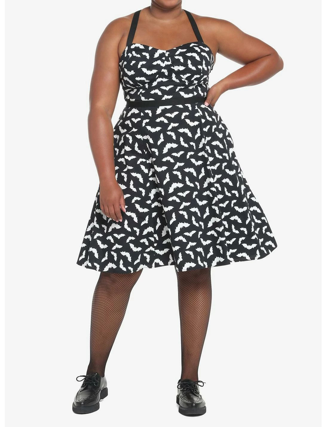 HUNIVERS Bats Retro Dress Plus Size - Image 2