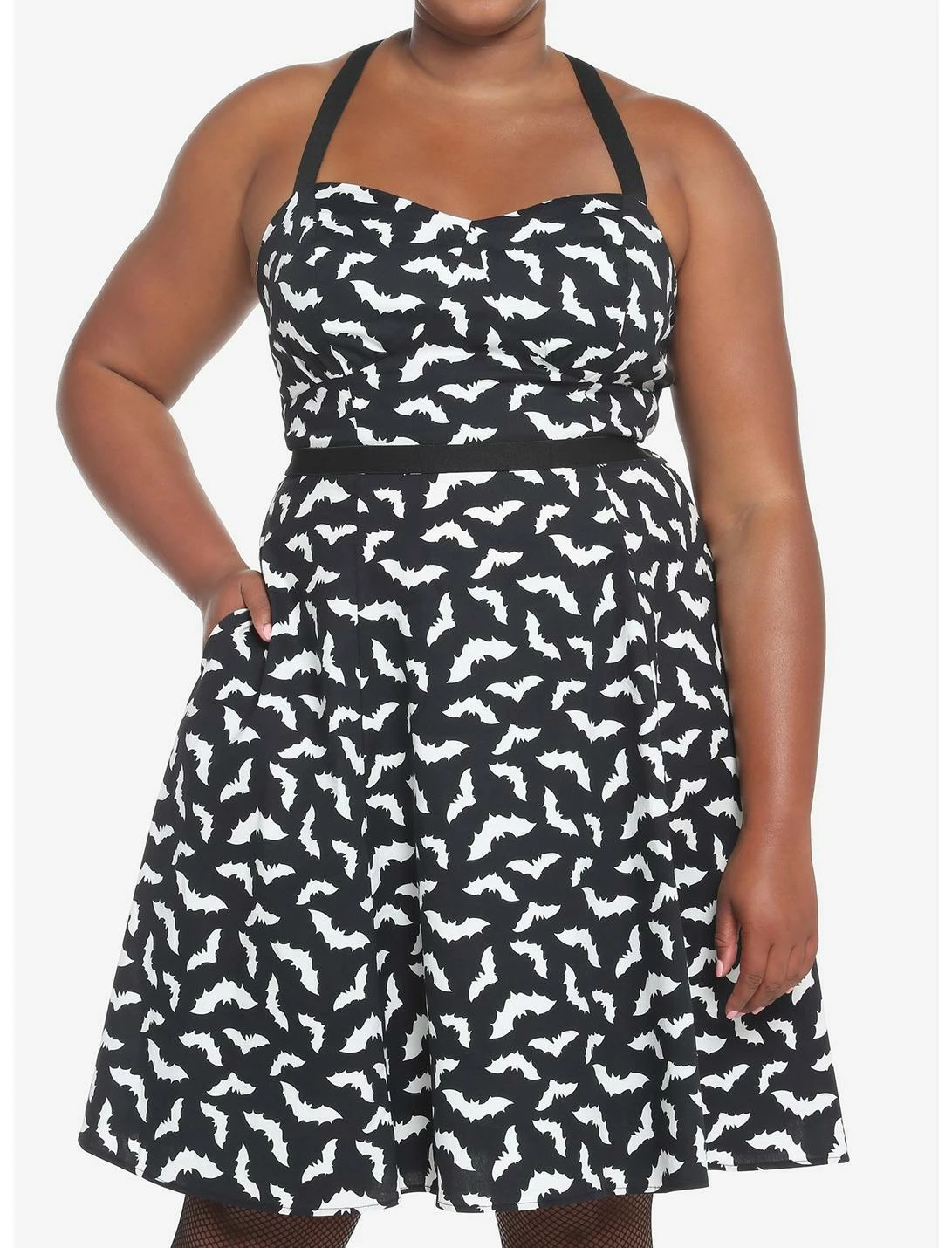 HUNIVERS Bats Retro Dress Plus Size